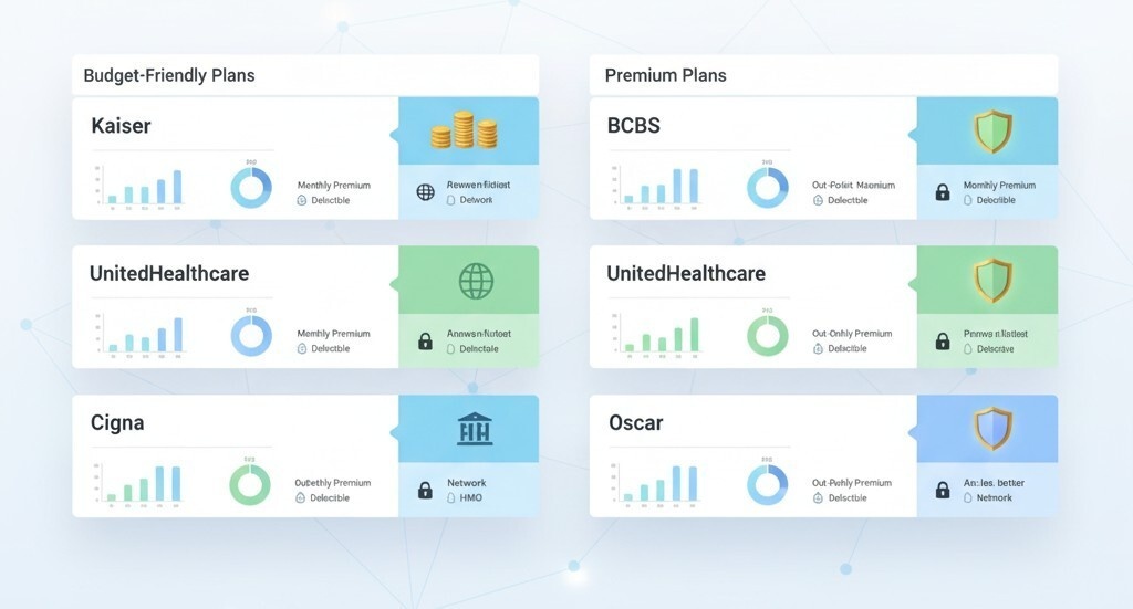 Top family health insurance plans in the USA 2025 including Kaiser, BCBS, UnitedHealthcare, Aetna, Cigna, Oscar, and Ambetter with details on premiums, deductibles, subsidies, telehealth, pediatric coverage, and tips for choosing the best plan for families.
