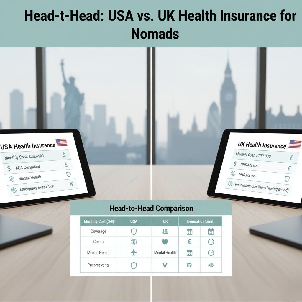 Health Insurance Tips for Digital Nomads: USA vs. UK comparison guide