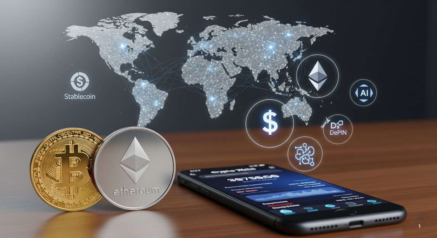 Illustration of a beginner exploring cryptocurrency in 2025, showing a person looking at a digital blockchain ledger with crypto coins floating around, symbolizing learning about digital money and smart investing without hype.Crypto Investing for Beginners in 2025 made simple! Learn how to start safely, understand blockchain, choose exchanges, use wallets, and invest smartly without hype or risk.