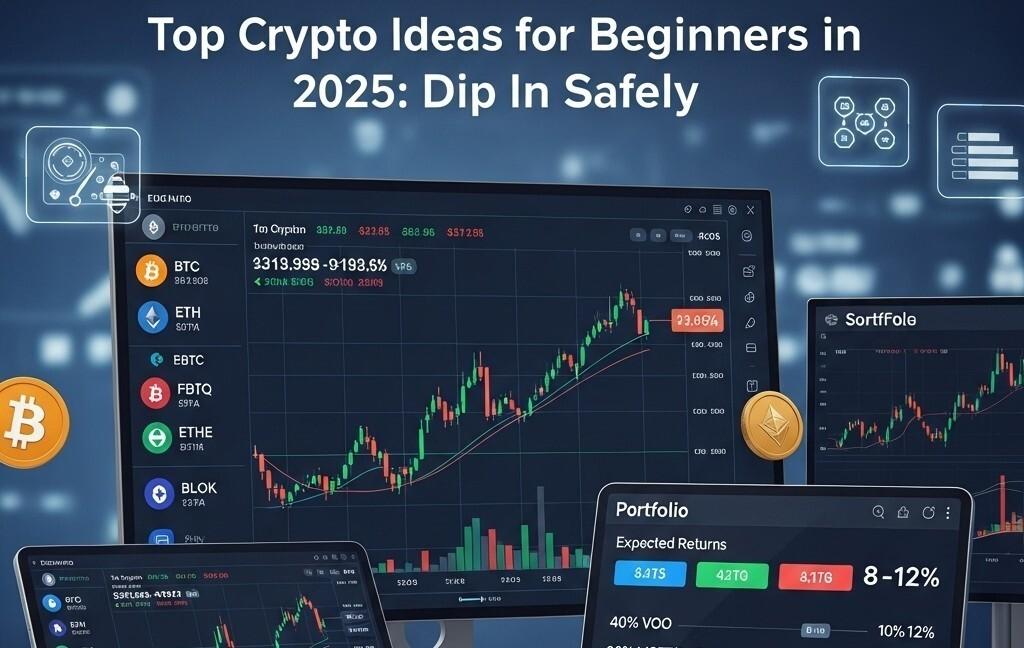 Top Investment Ideas for Beginners in 2025, beginner-friendly investment strategies, safe investment options for 2025, best stocks, ETFs, and crypto for beginners, 2025 investment tips